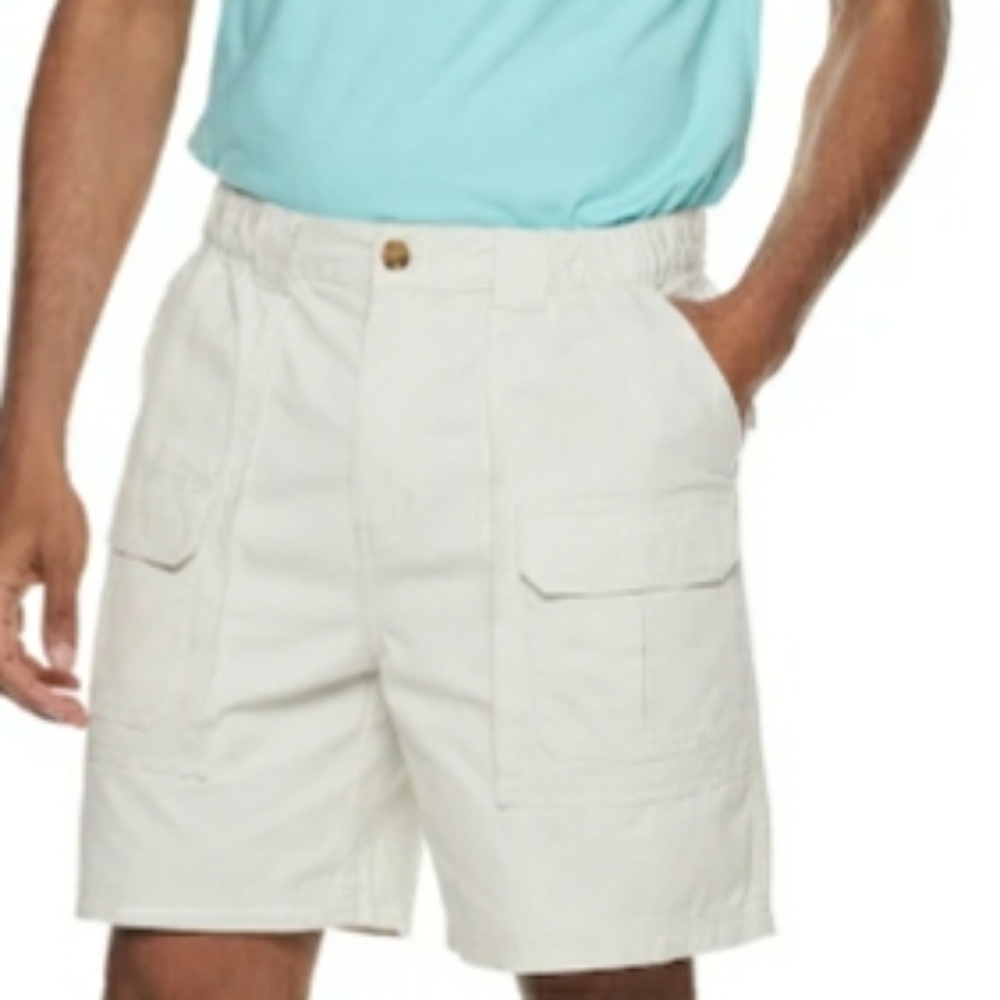 Men's croft&barrow sise-elastic 7.5"inseam cargo